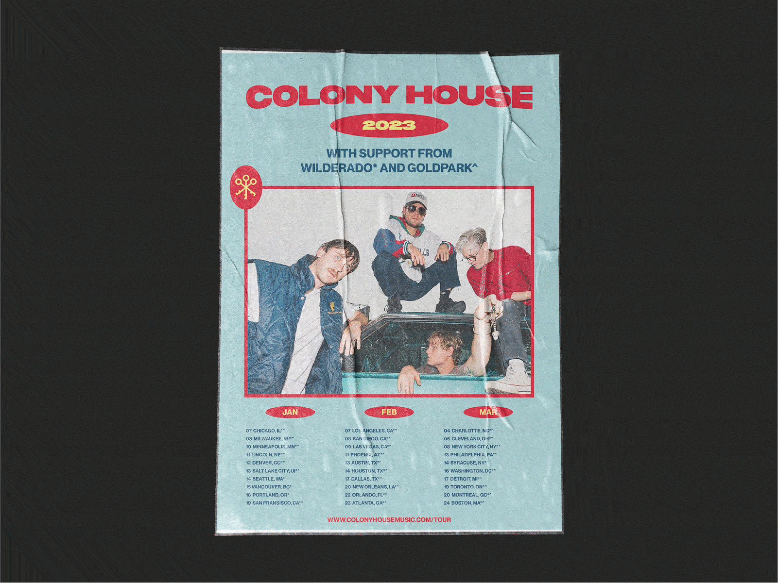 Colony House tour poster — 2026